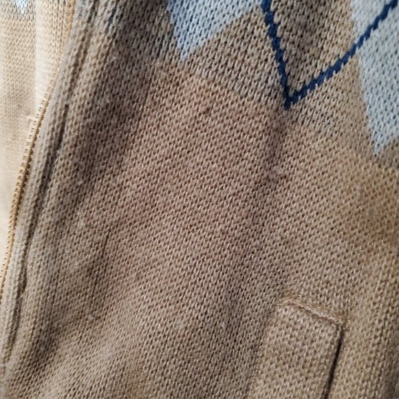 Vintage Reversible Puffer Jacket, Argile Sweater & Tan Canvas, M - Picture 9 of 10